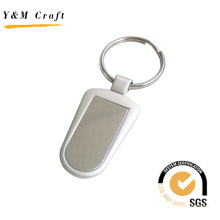 Promotional Gift Laser Logo Oval Key Ring Metal Keychain